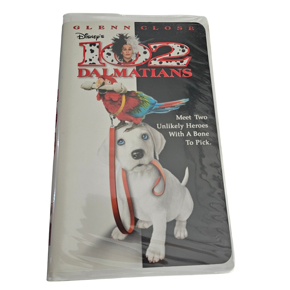 Disney 102 Dalmatians VHS 2001 Glenn Close Live Action‎ Movie Clamshell